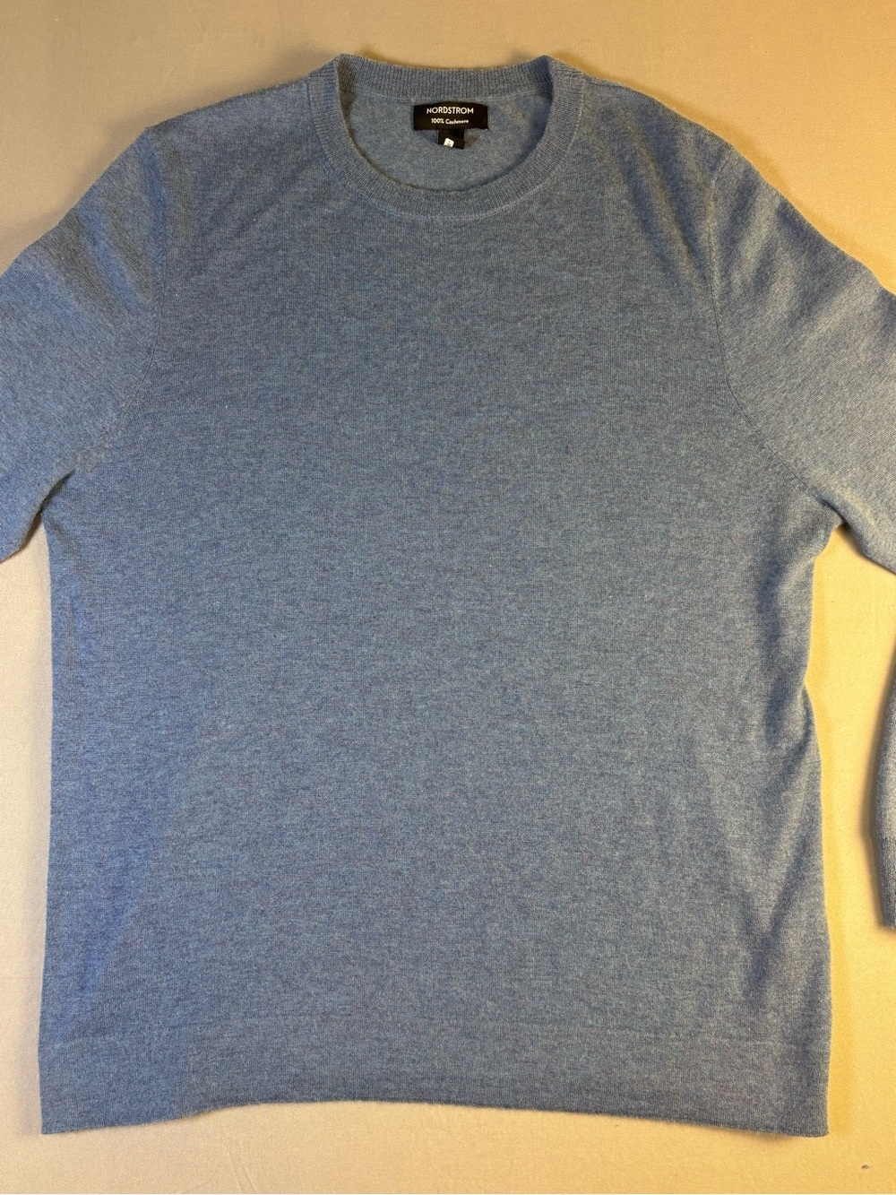 Nordstrom 100% Cashmere Crewneck Sweater - Heather Blue Size Large - Picture 2 of 6